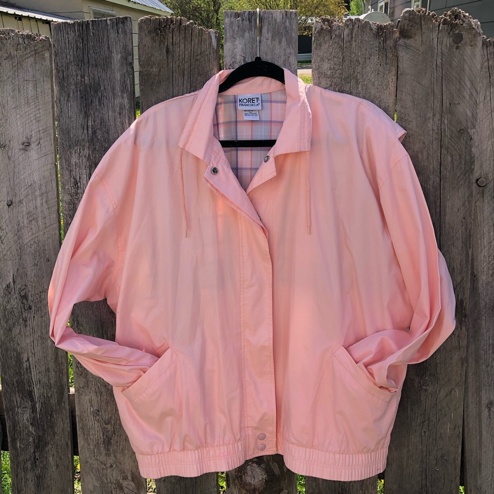 Koret Pink Bomber Jacket with Puffed Sleeves